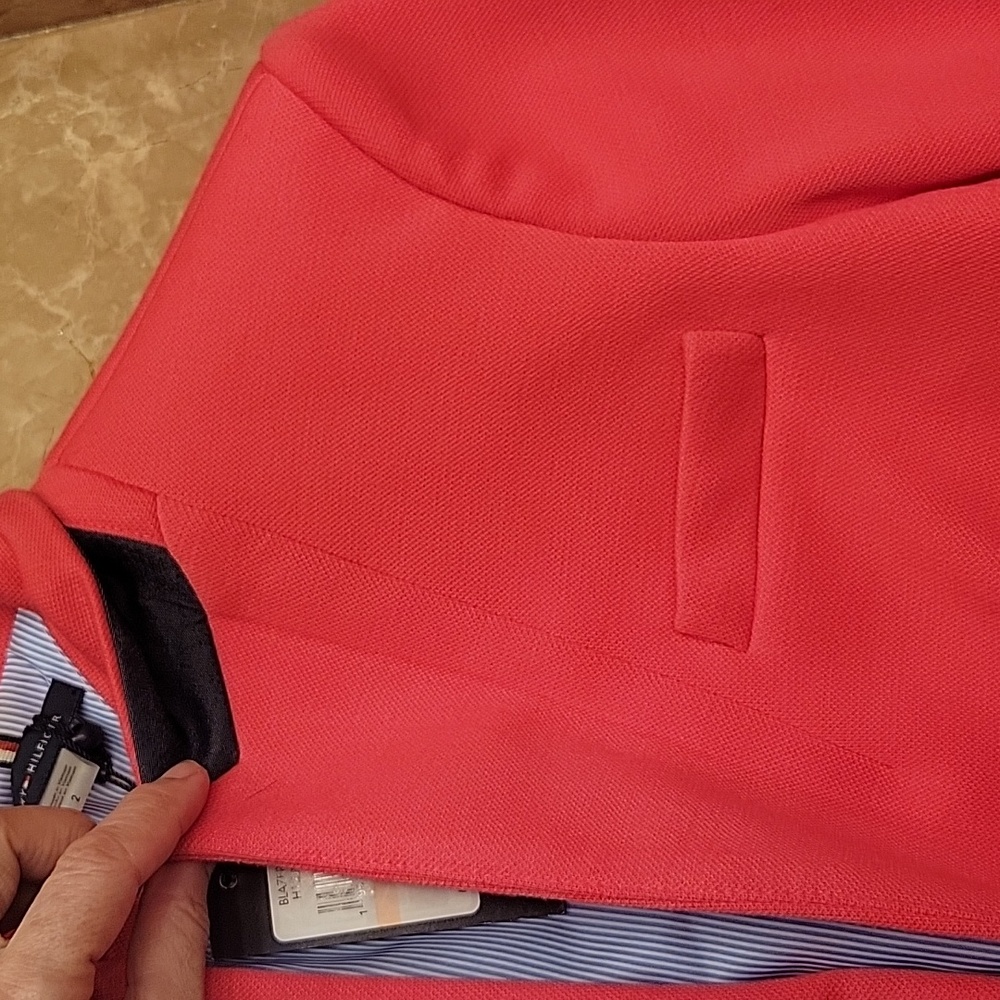 Tommy Hilfiger Coral Blazer with Navy Accents, Sz 2 - Picture 6 of 11